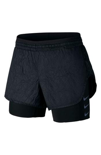Women's Nike Elevate 2-in-1 Women's Running Shorts - Black