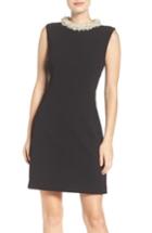 Women's Betsey Johnson Pearl Collar Dress - Black