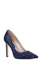 Women's Nine West Studded Tiger Shark Pump M - Blue