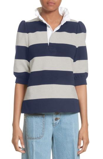 Women's Marc Jacobs Puff Sleeve Rugby Sweater - Grey
