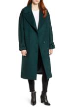 Women's Halogen Drop Shoulder Wool Blend Coat - Green