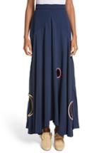 Women's Roksanda Carson Silk Skirt Us / 10 Uk - Blue