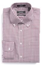 Men's Nordstrom Men's Shop Traditional Fit Non-iron Gingham Dress Shirt .5 32 - Purple