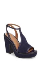 Women's Linea Paolo India T-strap Platform Sandal M - Blue