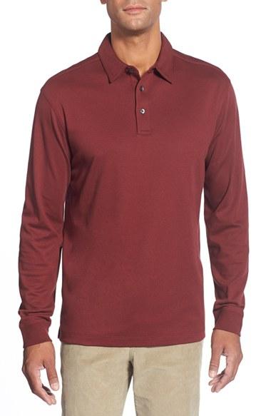 Men's Cutter & Buck 'belfair' Pima Cotton Polo, Size - Red (online Only)