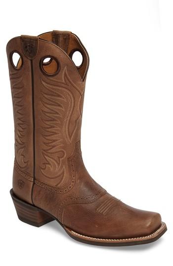 Men's Ariat Heritage Hot Shot Cowboy Boot M - Brown