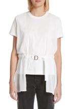 Women's Noir Kei Ninomiya Tulle Buckle Waist Tee - White