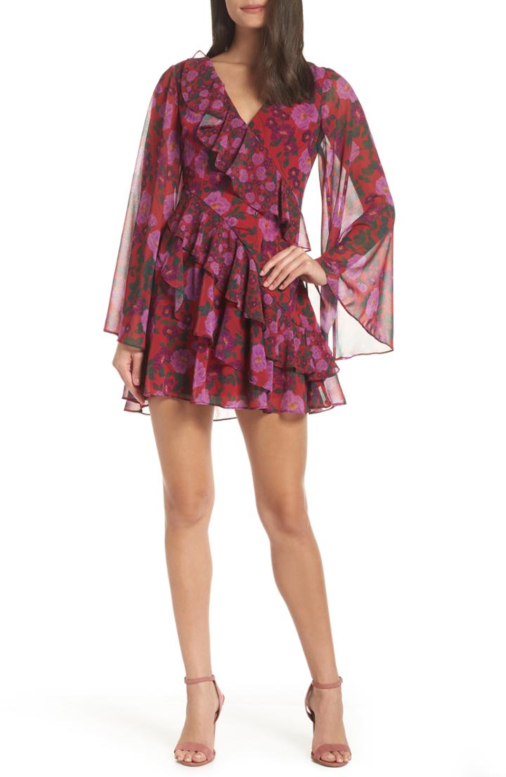 Women's Keepsake The Label Waves Ruffle Minidress - Red