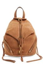 Rebecca Minkoff Mini Julian Nubuck Leather Convertible Backpack - Brown