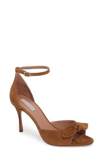 Women's Tabitha Simmons Mimmi Bow Ankle Strap Sandal .5us / 35.5eu - Brown