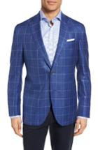 Men's David Donahue Aiden Classic Fit Windowpane Wool Blend Sport Coat