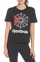 Women's Reebok Starcrest Logo Cotton Tee - Black