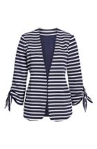 Women's Gibson Tie Sleeve Knit Blazer - Blue