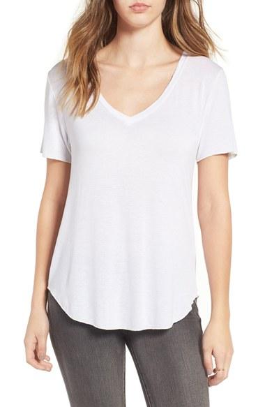 Women's Bp. Washed V-neck Tee - White