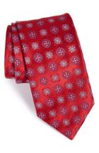 Men's Canali Medallion Silk Tie, Size - Red
