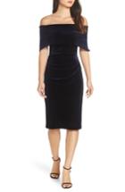 Women's Vince Camuto Velvet Off The Shoulder Dress - Blue