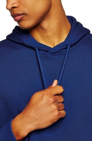 Men's Topman Classic Fit Tristan Hoodie - Blue