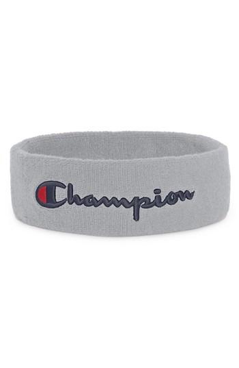 Men's Champion Terry Logo Sweatband - Grey