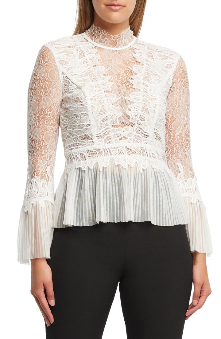 Women's Bardot Francesca Lace Blouse - Ivory