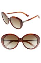 Women's Longchamp 57mm Gradient Oval Sunglasses - Blonde Havana
