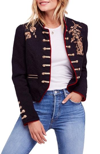 Women's Free People Lauren Band Jacket - Black