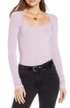 Women's Something Navy Square Neck Top, Size - Purple
