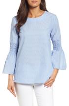 Women's Halogen Bow Back Bell Sleeve Top - Blue