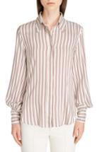 Women's Isabel Marant Ilana Stripe Puff Sleeve Blouse Us / 34 Fr - Burgundy