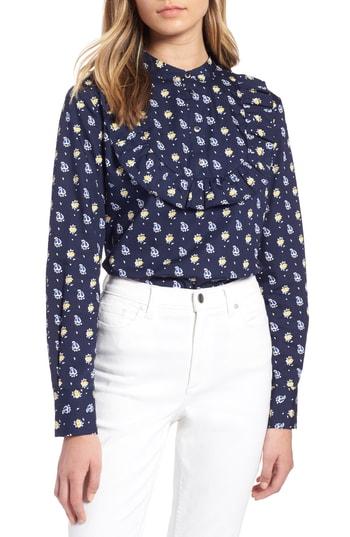 Women's 1901 Ruffle Trim Top - Blue