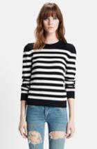 Women's Saint Laurent Stripe Cashmere Sweater - Blue