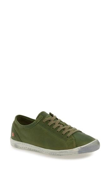 Women's Softinos By Fly London Isla Distressed Sneaker .5-6us / 36eu - Green