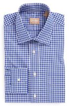 Men's Gitman Regular Fit Cotton Gingham English Spread Collar Dress Shirt .5 - 34 - Blue