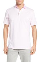 Men's Peter Millar Stripe Stretch Jersey Performance Polo - Red