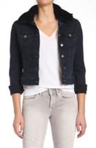 Women's Mavi Jeans Samantha Faux Fur Collar Denim Jacket