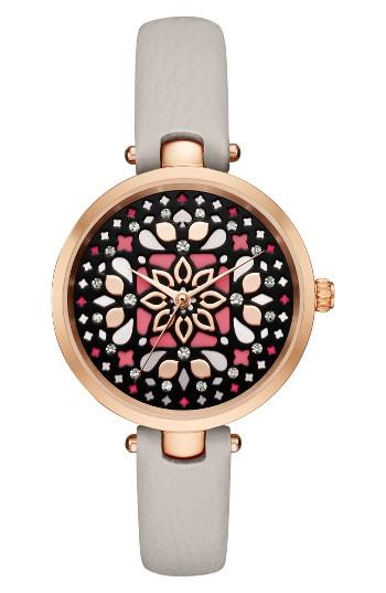 Women's Kate Spade New York Holland Mosaic Leather Strap Watch, 34mm