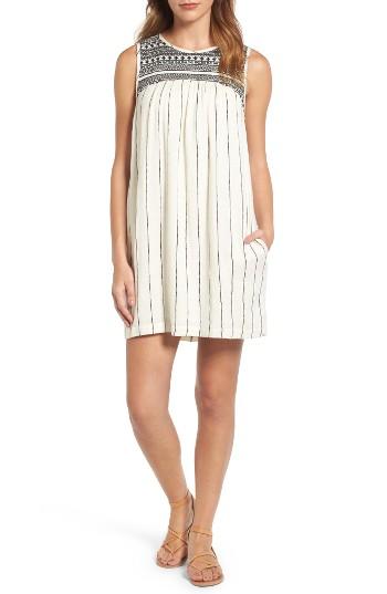 Women's Lucky Brand Mila Embroidered Yoke Shift Dress
