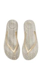 Women's Fitflop Iqushion(tm) Snakeprint Flip Flop M - Metallic