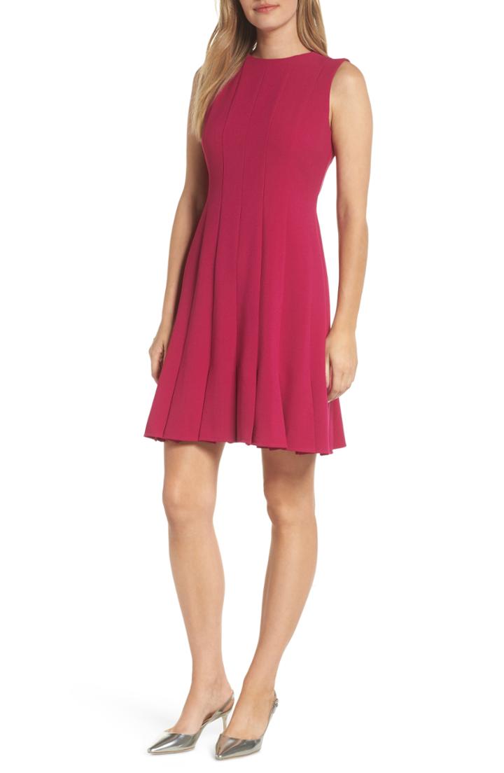 Women's Julia Jordan Sleeveless Pleat Panel Fit & Flare Dress