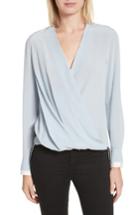 Women's Rag & Bone Victor Silk Blouse, Size - Grey
