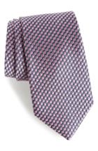 Men's Nordstrom Men's Shop Doria Geometric Silk Tie, Size - Pink