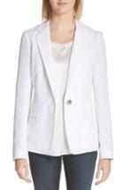 Women's Lafayette 148 New York Lyndon Courtly Cotton & Linen Jacket - White