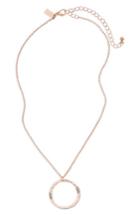Women's Canvas Wire Wrap Open Circle Pendant Necklace