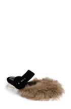 Women's Simone Rocha Faux Fur Mule With Mini Perspex Heel Us / 37eu - Brown