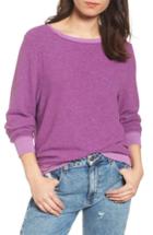 Women's Wildfox 'baggy Beach Jumper' Pullover, Size - Purple
