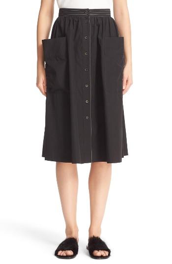 Women's Tomas Maier Cotton Poplin Skirt