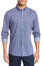 Men's Nordstrom Men's Shop Slim Fit Floral Sport Shirt - Blue