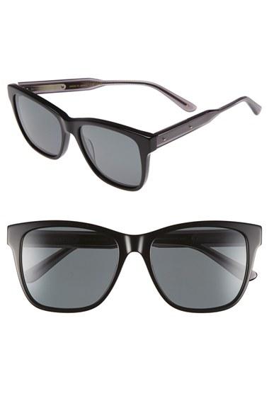 Women's Bottega Veneta 55mm Sunglasses - Black/ Grey/ Smoke