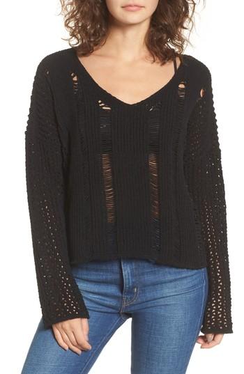 Women's Moon River Net Detail Sweater