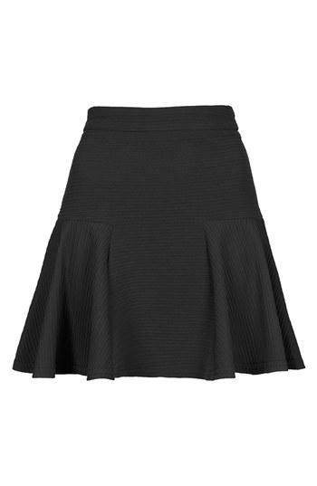 Topshop Textured Skater Skirt