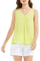 Women's Vince Camuto Pleat Front A-line Blouse - Green